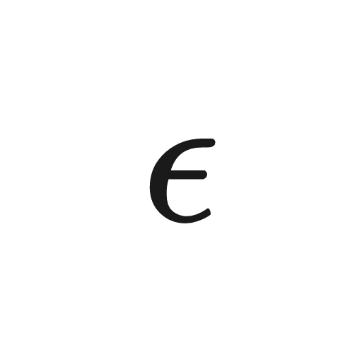 Greek Lunate Epsilon Symbol (ϵ)